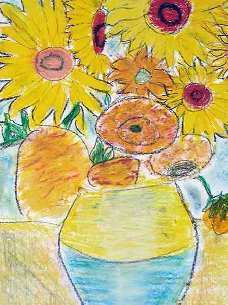 Visual Arts: Still-life of Sunflowers - Bobby