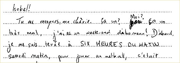 Email to a friend Diary entry 100-200 words in French - Bailey
