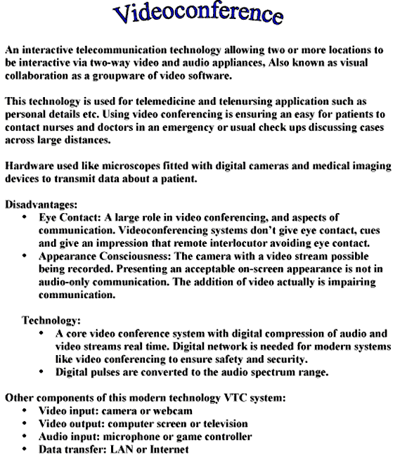 Current and Emerging Technologies for Use in a Doctor's Surgery - Report - Bailey